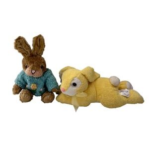 Vintage Chrisha Creations Playful Plush Bunny Bundle Toys Easter Gift Set Rabbit